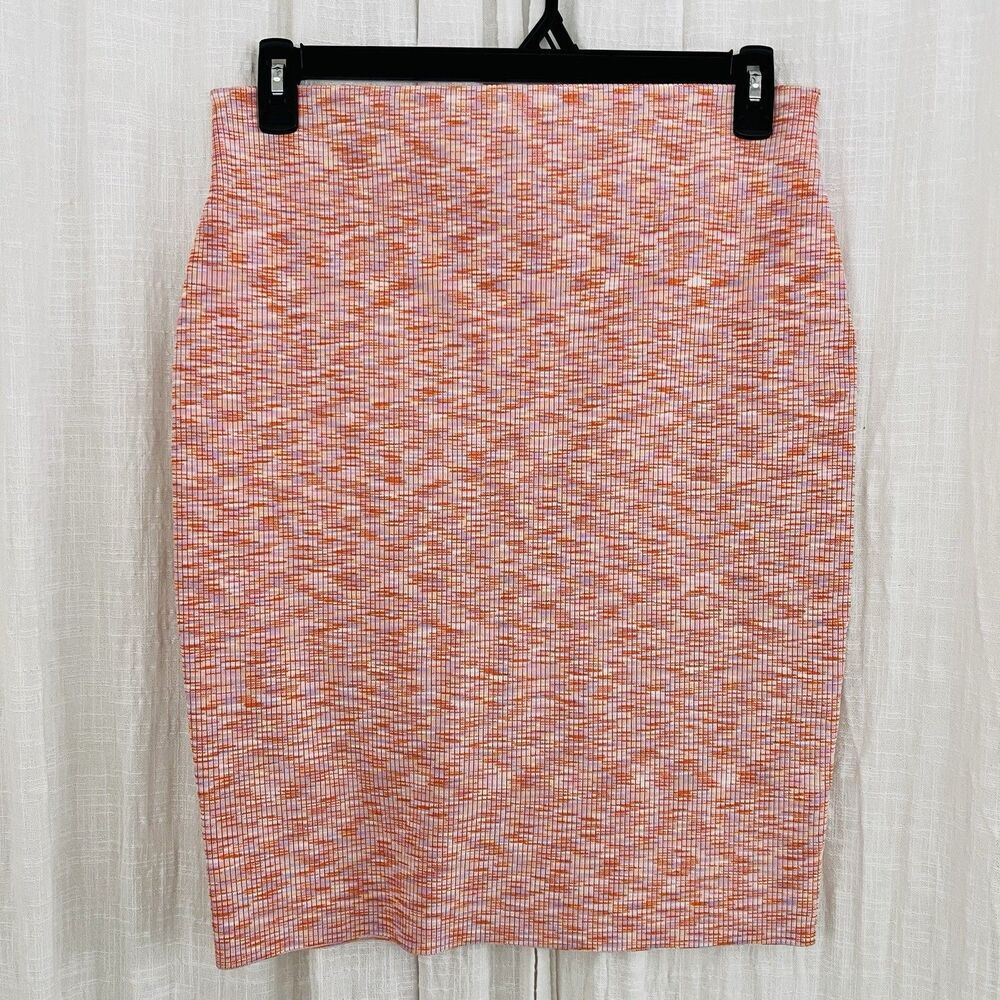 Express Pink and Orange Pencil Skirt
